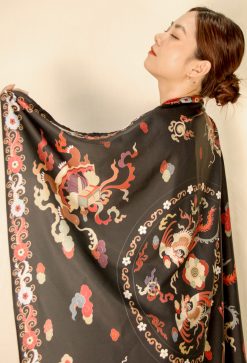 Khăn tứ linh song phượng 90*90cm
