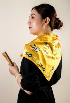 Khăn tứ linh song phượng 90*90cm